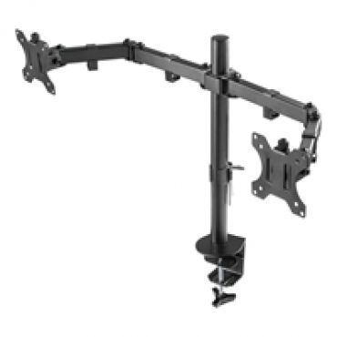13-32" x2 Dual Monitor Desk Mount, -pöytäteline kahdelle näytölle, musta