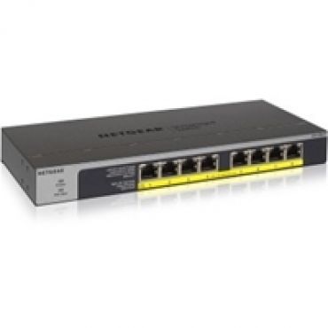 GS108LP, 8-porttinen hallitsematon PoE+ -kytkin, 60W, harmaa/musta