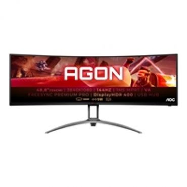 48,8" AGON AG493QCX, kaareva 144Hz DFHD-pelimonitori, musta/harmaa