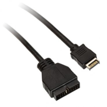 Sisäinen USB 3.1 Type C -> USB 3.0 -adapterikaapeli, 25cm, musta