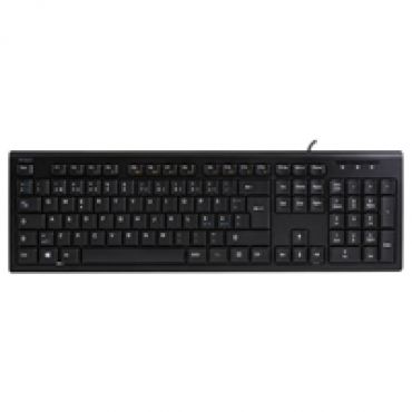 Näppäimistö, pohjoismainen layout, USB-A, 1,1m, musta