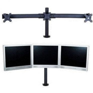 10-27" x3 Triple- Desk Mount, -pöytäteline kolmelle näytölle, musta