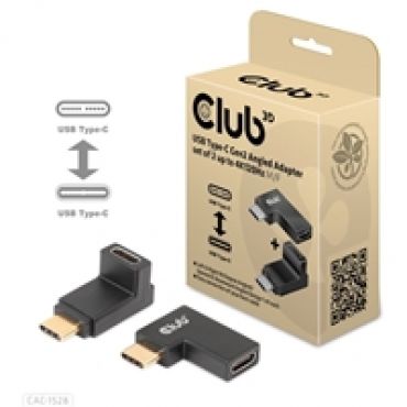 USB-C Gen2 jatko/kulma-adapterit, EPR 240W, 4K120Hz, 2kpl, musta