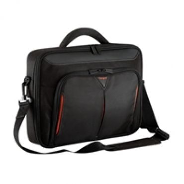 15-15.6" Classic+ Clamshell Laptop Bag, kannettavan tietokoneen laukku, musta