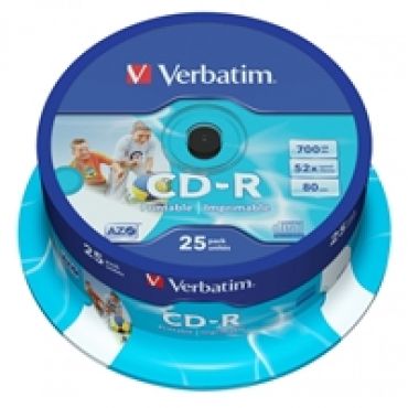 CD-R 700MB/80min, 52x, printable, spindle, 25kpl