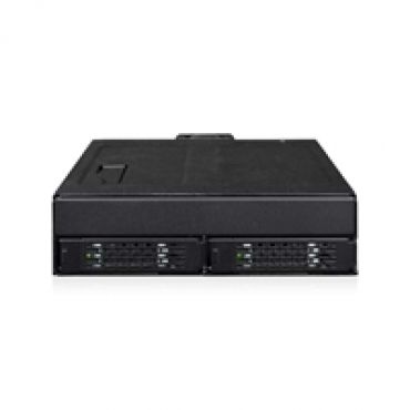 ToughArmor 2x 2.5" U.2/U.3 NVMe SSD PCIe 4.0 -levykehikko 5.25" laitepaikkaan, musta