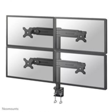 19-30" x4 Flat Screen Desk Mount, näyttövarsi pöydälle neljälle näytölle, Full-motion, musta