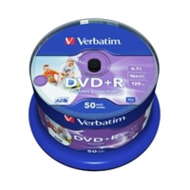 DVD+R 4,7GB/120min, 16x, printable, spindle, 50kpl
