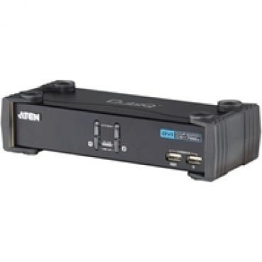 KVM-kytkin, 1 ohjaa 2 konetta, DVI/USB, + 2xUSB-porttia