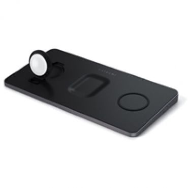 24W Trio Wireless Charging Pad, langaton latausalusta, musta