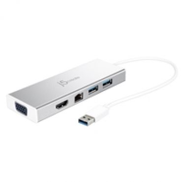 3.2 Gen1 5-in-1 USB-A -minitelakka, hopea