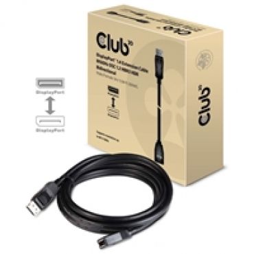 DisplayPort 1.4 -jatkokaapeli, uros -> naaras, HBR3, 3m, musta