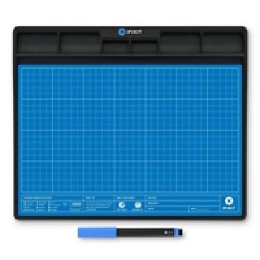 FixMat Premium Magnetic Mat -projektimatto, 25 x 30 x 1,1 cm, musta/sininen