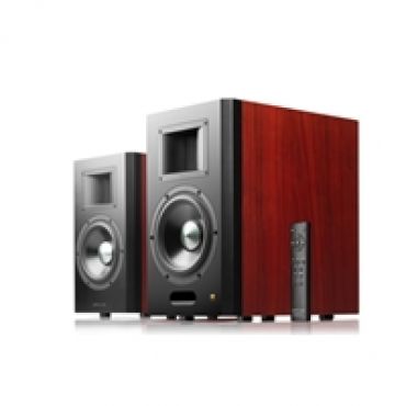 Airpulse A300 Pro -hyllykaiuttimet, Bluetooth 5.0, kirsikkapuu/musta