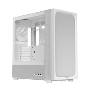 Flova F50 White, ikkunallinen miditornikotelo, valkoinen