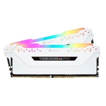 16GB (2 x 8GB) Vengeance RGB PRO, DDR4 3600MHz, CL18, 1.35V, valkoinen