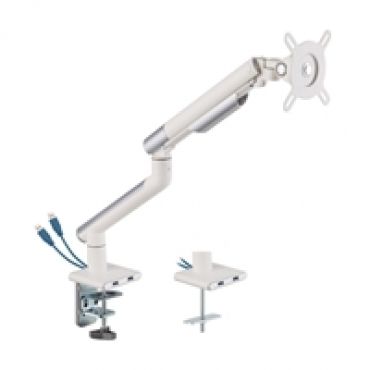 17-32" Arm One USB, -pöytäteline näytölle, 2x 3.2 Gen1 USB-A, valkoinen