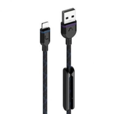 Lightning - USB-A -kaapeli, MFI, 1,2m, musta