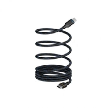 MagRoll, 2.0 USB-C - Lightning -kaapeli, 60W, 1m, musta