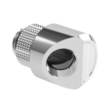 Adapteri, 45°, G1/4" uros -> G1/4" naaras, kierrettävä, hopea