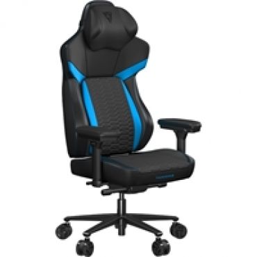 CORE RACER, keinonahkaverhoiltu pelituoli, musta/sininen