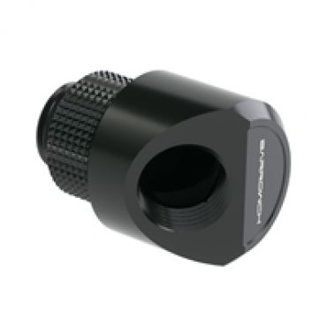 Adapteri, 45°, G1/4" uros -> G1/4" naaras, kierrettävä, musta