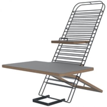 Standfriend, ergonominen seisomatyöpisteratkaisu, musta
