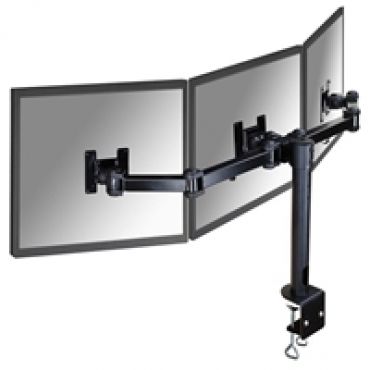10-21" x3 Flat screen desk mount -pöytäteline kolmelle näytölle, musta