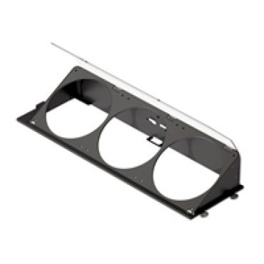 Viisto tuuletinkiinnike HS 420-koteloon, HS 420 Angled Bottom Fan Bracket, musta
