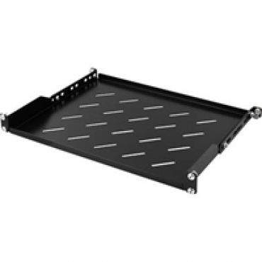Kiinteä hylly, 19" asennuskorvat, 1U, maks. 15kg, musta