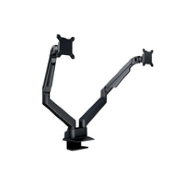 15-32" x2 M VESA Gas Lift Arm Dual, -pöytäteline kahdelle näytölle, musta