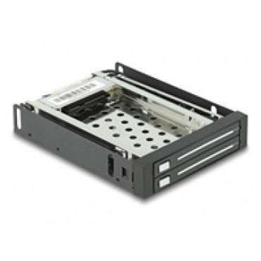 2.5" SATA SSD/HDD x2 -> 3.5" -kotelo, musta