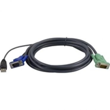 KVM-kaapeli, SPHD15 u > HD15 u & USB A-tyyppi u, 3m