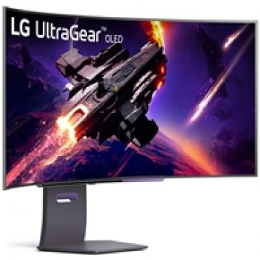 44,5" UltraGear OLED 45GS95QE-B, kaareva 240Hz WQHD-pelimonitori, violetinharmaa