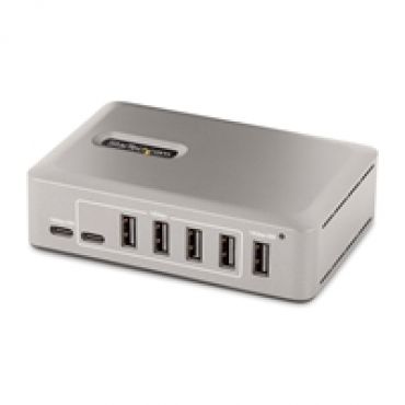 8+2-porttinen 3.2 Gen2 USB-C -hubi, lisävirralla, hopea