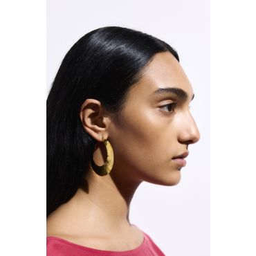 Gold Brass Hoop Earrings - Gold - TU - Vanessa Bruno
