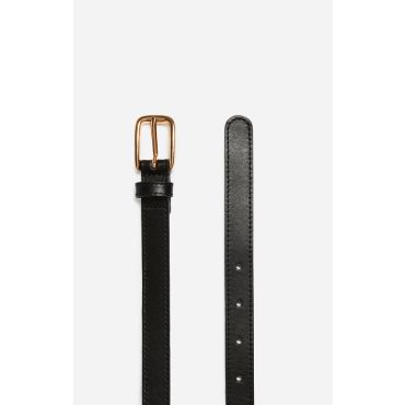 Black Smooth Leather Belt 20mm - Black - Size L - Vanessa Bruno
