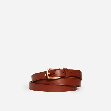Brown Smooth Leather Belt 20mm - Classic brown - Size L - Vanessa Bruno