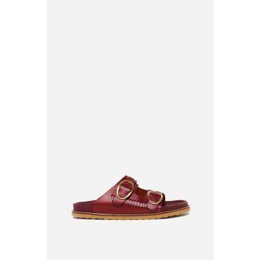 Leather Fussbetts Sandals - Beet - Size 36 - Vanessa Bruno