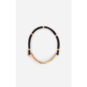 Gold Brass Torque Necklace - Gold / black - TU - Vanessa Bruno