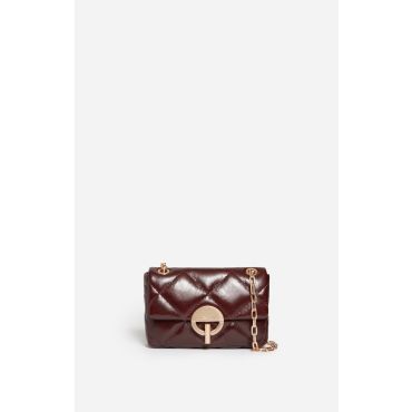 Small Cracked Leather Moon Bag - Chocolate - Size Petit - Vanessa Bruno