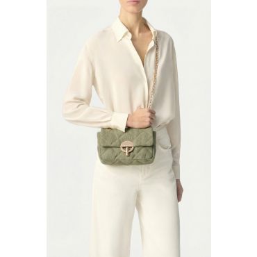 Medium Linen Moon Bag - Khaki - Size Moyen - Vanessa Bruno