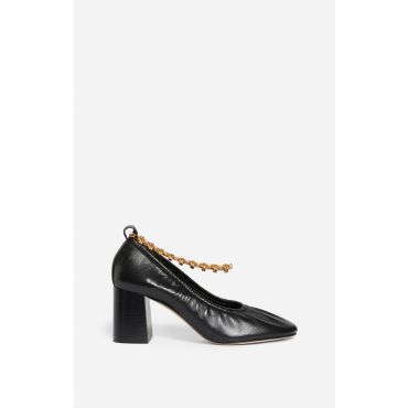 Leather Pumps With Gold Chain - Black - Size 39 - Vanessa Bruno