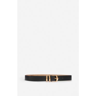Black Smooth Leather Belt 30mm - Black - Size S - Vanessa Bruno