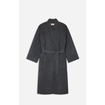 Bachir Long Coat - Heather anthracite - Size S - Vanessa Bruno