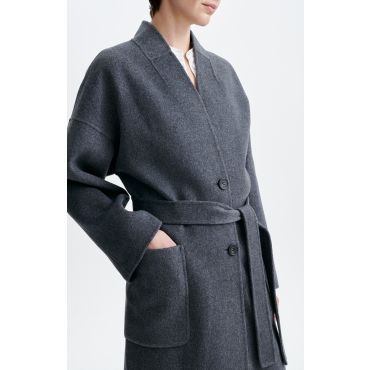 Bachir Long Coat - Heather anthracite - Size S - Vanessa Bruno