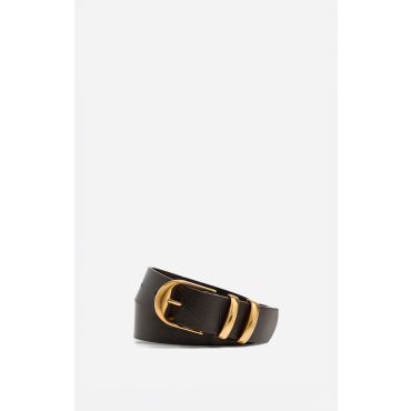 Brown Smooth Leather Belt 30mm - Chocolate - Size L - Vanessa Bruno