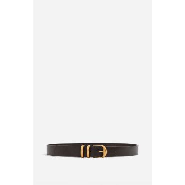 Brown Smooth Leather Belt 30mm - Chocolate - Size L - Vanessa Bruno