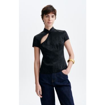 Hansei Jacquard Blouse - Black - Size S - Vanessa Bruno