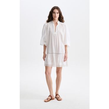 Haley Embroidered Dress - White - Size M - Vanessa Bruno